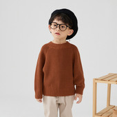 1–7-aastased väikelapsed, soliidsed kootud kampsunid sügistalvine vabaaja soe, pehme kaelusega poisikesed tüdrukud, kudumid, kampsun, pullover Topid