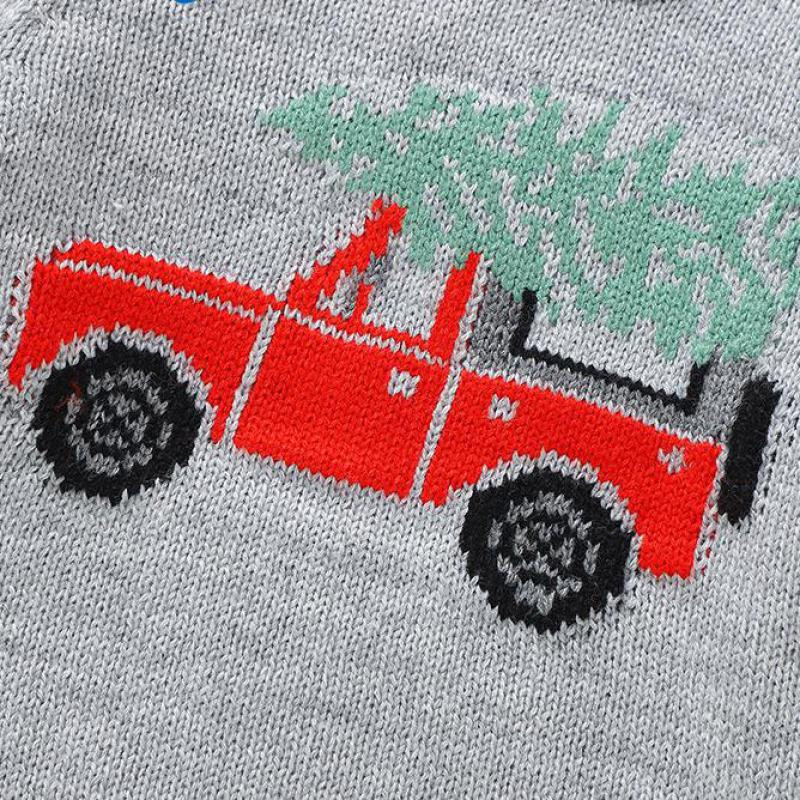 Nou Toamnă Iarnă Crăciun Tricot Copii Copii Băiat Desene Animat Mașină Pulover Tricotat Fată Moda Sugari Casual Topuri calde