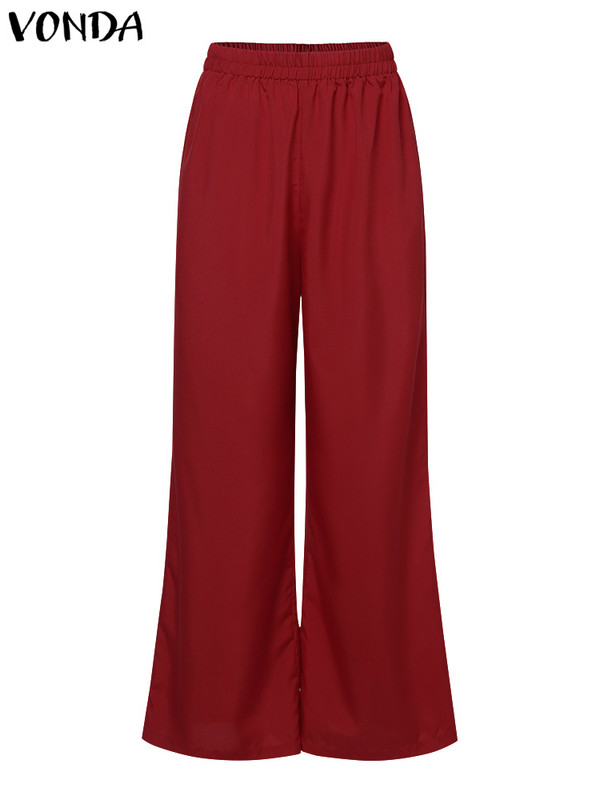 Suures suuruses 5XL VONDA 2023 Mood naiste püksikomplektid Seksikad külmad õlaosad ja elastse vöökohaga pikad püksid vabaaja kostüümid
