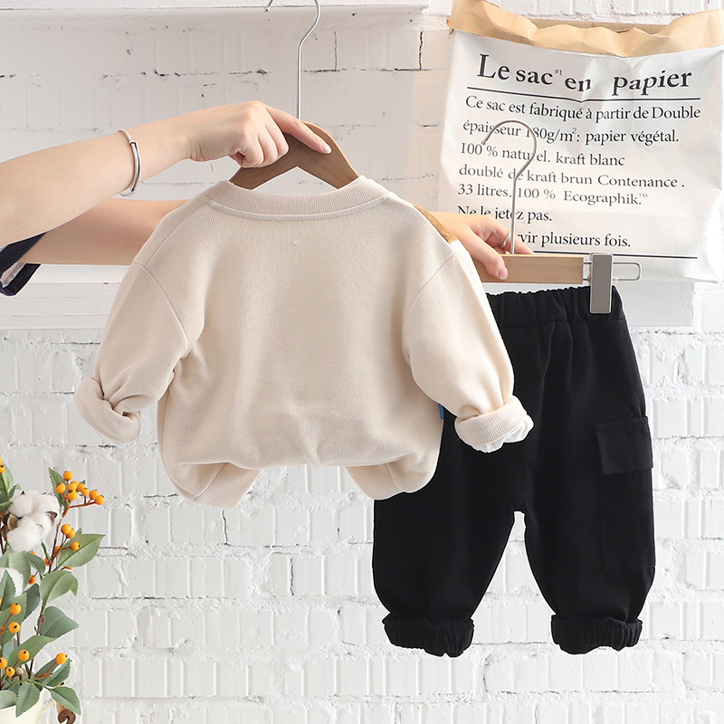 Seturi de îmbrăcăminte pentru copii pentru copii băieți ținute ținute toamnă sugari din desene animate tigru paltoane tricou pantaloni 3 buc costum copii trening