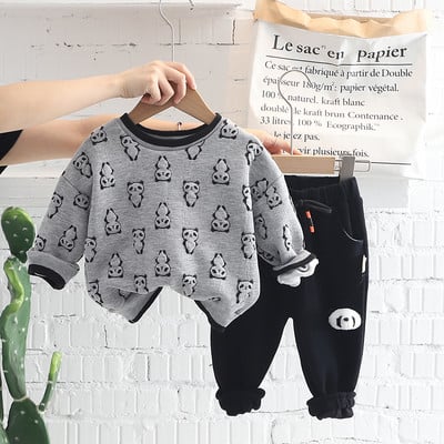 Laste rõivakomplektid beebidele Tüdrukutele Poistele Multifilm Panda T-särk Püksid 2 tk. Ülikond Laste Spordirõivad Sügisene imiku riided Komplektid