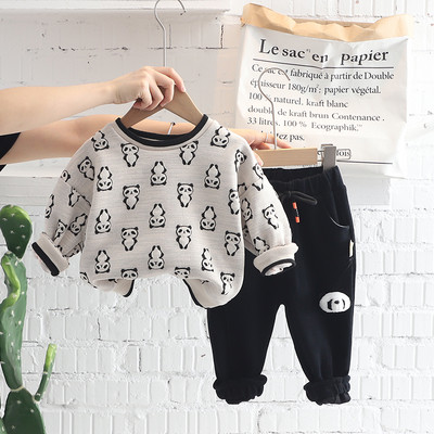 Laste rõivakomplektid beebidele Tüdrukutele Poistele Multifilm Panda T-särk Püksid 2 tk. Ülikond Laste Spordirõivad Sügisene imiku riided Komplektid