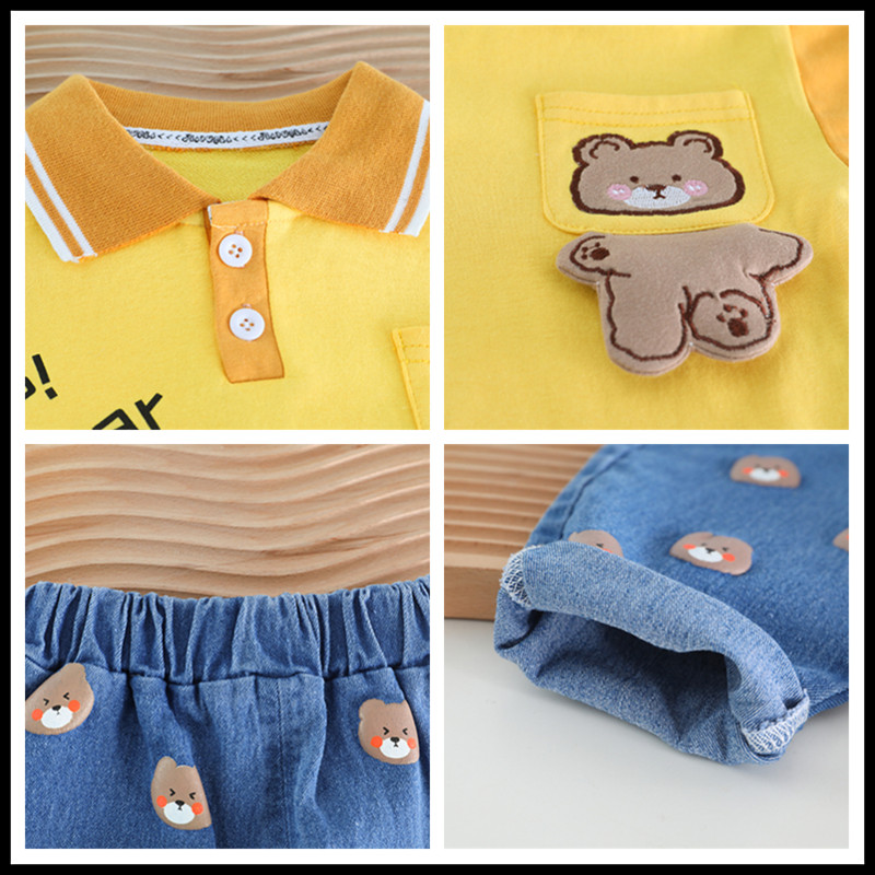 2022 Φθινοπωρινά Βρεφικά Ρούχα Ρούχα Βρεφικά αγόρια Κοριτσίστικα Σετ Ρούχα Παιδικά T Μπλουζάκια Τζιν 2 τμχ Κοστούμι κινουμένων σχεδίων Παιδικά αθλητικά ρούχα