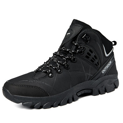 Uus mood Talvised Meeste Saapad Meeste Veekindlad Poolsaapad Õues Libisemiskindlad Matkasaapad Meeste Tossud Tööjalatsid Jalatsid Suur suurus