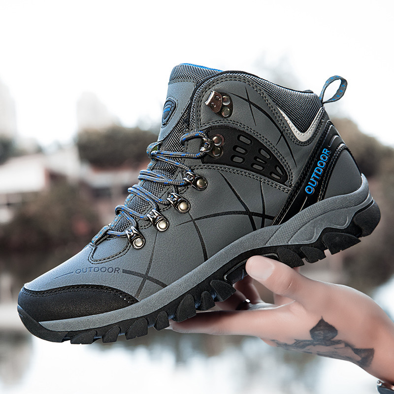 Uus mood Talvised Meeste Saapad Meeste Veekindlad Poolsaapad Õues Libisemiskindlad Matkasaapad Meeste Tossud Tööjalatsid Jalatsid Suur suurus