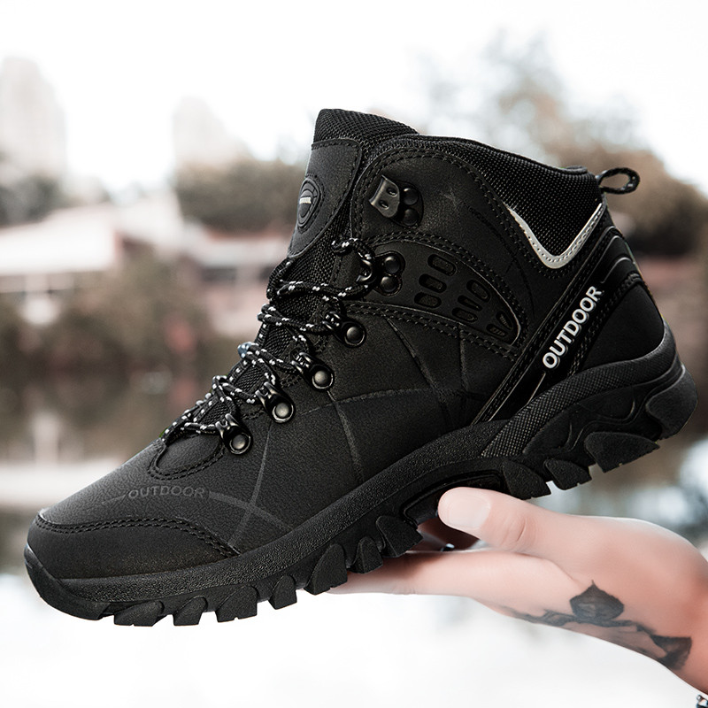 Uus mood Talvised Meeste Saapad Meeste Veekindlad Poolsaapad Õues Libisemiskindlad Matkasaapad Meeste Tossud Tööjalatsid Jalatsid Suur suurus