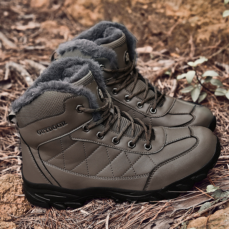 Brändi Talvised Nahast Meeste Saapad Palus soojad Meeste Lumesaapad Välis Libisemiskindlad Matkasaapad Meeste Talvekingad Meeste Tossud Suur suurus