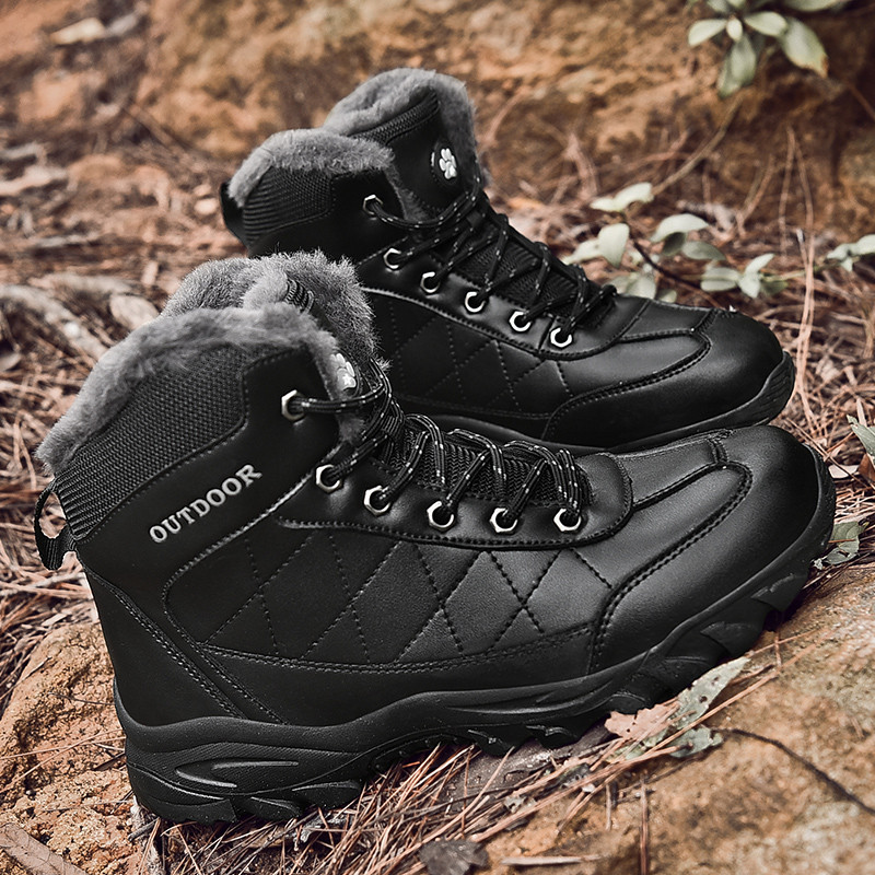 Brändi Talvised Nahast Meeste Saapad Palus soojad Meeste Lumesaapad Välis Libisemiskindlad Matkasaapad Meeste Talvekingad Meeste Tossud Suur suurus