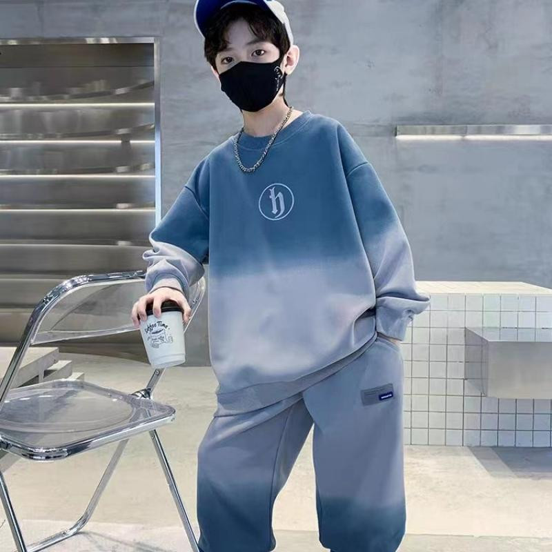 Κορεατικό στυλ ανοιξιάτικη φθινοπωρινή μόδα Παιδικά ρούχα αγόρι 2 τμχ Παιδικό σετ μακρυμάνικο γράμμα Φούτερ Παντελόνι για εφήβους