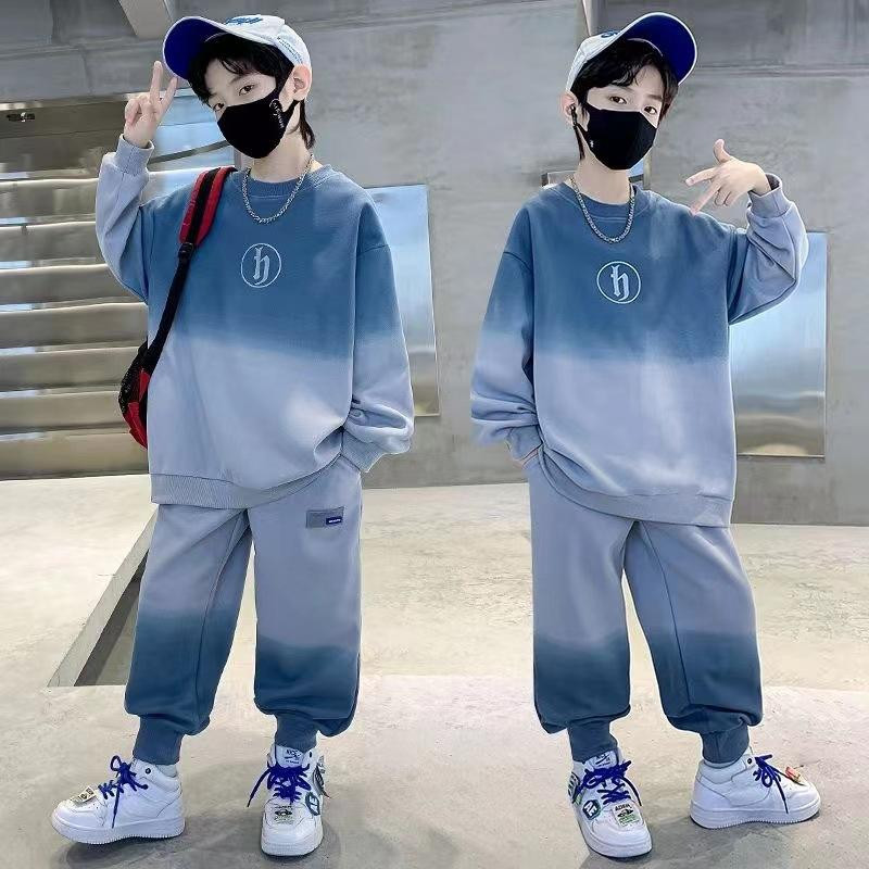 Κορεατικό στυλ ανοιξιάτικη φθινοπωρινή μόδα Παιδικά ρούχα αγόρι 2 τμχ Παιδικό σετ μακρυμάνικο γράμμα Φούτερ Παντελόνι για εφήβους