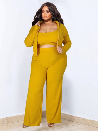 Wmstar Plus Size 2-osaline komplekt Naiste rõivad pikkade varrukatega topid Vesti ja pükste komplektid Retuusid Sobiv komplekt Hulgimüük Dropshopping