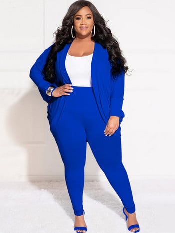 Wmstar Plus Size Two Piece Outfits Γυναικεία ντραπέ αθλητική φόρμα casual παλτό Σετ φθινοπωρινά χειμωνιάτικα ρούχα Χονδρική Dropshipping