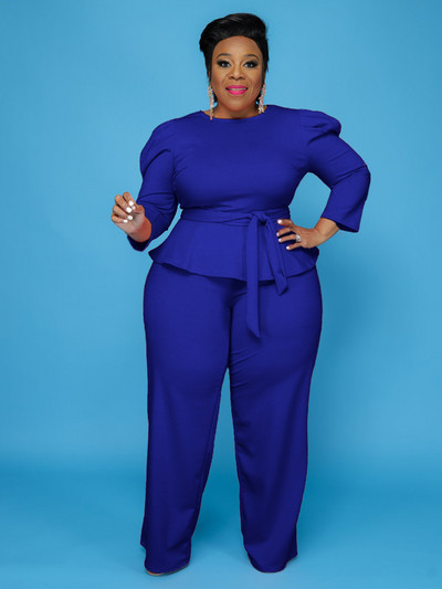 Set Două Piese Femei Seturi Dimensiuni Plus 5xl Toamna Moda Solid Guler Rotund Jumătate Mâneci Birou Ținute Doamnă Vânzări cu ridicata Dropshipping