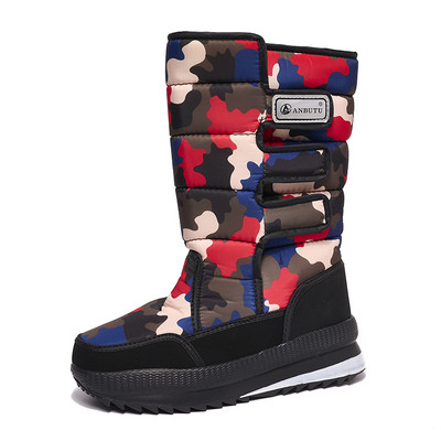 Cizme de iarnă pentru bărbați cu platformă Cizme de zăpadă pentru bărbați, calde, groase, din pluș, impermeabile, pentru pescuit în aer liber, cizme de lucru Plus mărimea 36-47