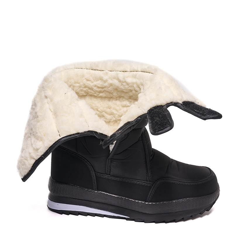 Cizme de iarnă pentru bărbați cu platformă Cizme de zăpadă pentru bărbați, calde, groase, din pluș, impermeabile, pentru pescuit în aer liber, cizme de lucru Plus mărimea 36-47