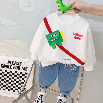 Haine pentru copii Seturi de ținute pentru fete Îmbrăcăminte băieți 2023 de primăvară pentru bebeluși nou-născuți desene animate tricou cu mânecă lungă blugi 2 buc.