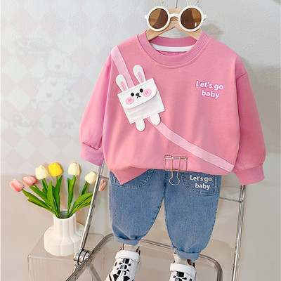 Haine pentru copii Seturi de ținute pentru fete Îmbrăcăminte băieți 2023 de primăvară pentru bebeluși nou-născuți desene animate tricou cu mânecă lungă blugi 2 buc.