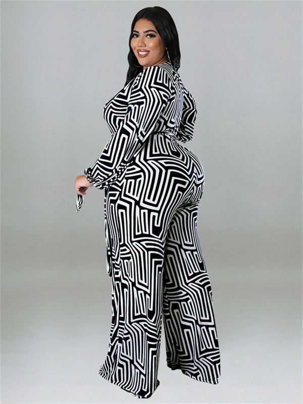 Wmstar Plus Size Γυναικεία Ολόσωμη φόρμα στάμπας Καλοκαιρινή Ολόσωμη Δαντέλα με στάμπα επάνω Casual Φαρδύ πόδι Bodysuit Hot πώληση Χονδρική Dropshipping