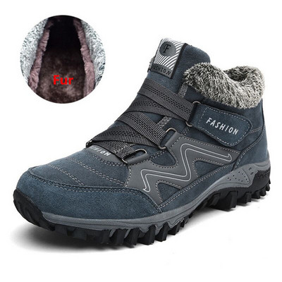 VANCAT Ανδρικές μπότες Χειμώνας με Γούνα 2019 Ζεστές μπότες χιονιού Ανδρικές χειμερινές μπότες εργασίας Παπούτσια εργασίας Ανδρικά υποδήματα Μόδα Παπούτσια από καουτσούκ 39-46