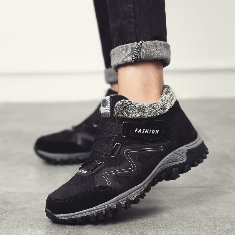 VANCAT Ανδρικές μπότες Χειμώνας με Γούνα 2019 Ζεστές μπότες χιονιού Ανδρικές χειμερινές μπότες εργασίας Παπούτσια εργασίας Ανδρικά υποδήματα Μόδα Παπούτσια από καουτσούκ 39-46