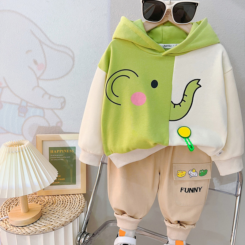 Παιδικά σετ ρούχων Βρεφικά κορίτσια Αγόρια Φούτερ με κουκούλα Παντελόνι 2 τμχ Cartoon Dinosaur Παιδικά Αθλητικά ρούχα Βρεφικά ρούχα