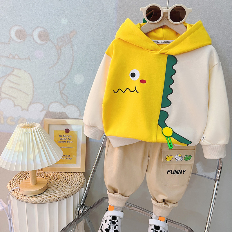Παιδικά σετ ρούχων Βρεφικά κορίτσια Αγόρια Φούτερ με κουκούλα Παντελόνι 2 τμχ Cartoon Dinosaur Παιδικά Αθλητικά ρούχα Βρεφικά ρούχα