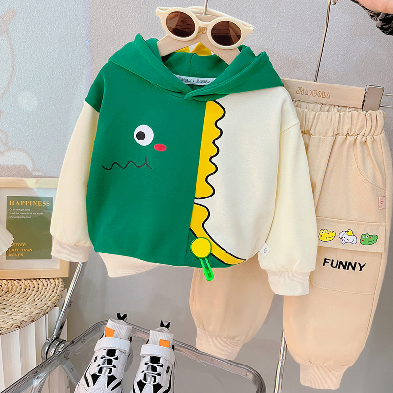 Παιδικά σετ ρούχων Βρεφικά κορίτσια Αγόρια Φούτερ με κουκούλα Παντελόνι 2 τμχ Cartoon Dinosaur Παιδικά Αθλητικά ρούχα Βρεφικά ρούχα