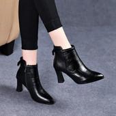 Cresfimix Botas Femininas Brand Botine scurte de toamnă din piele lacuită de înaltă calitate pentru toamnă și iarnă Cizme drăguțe pentru femei A799