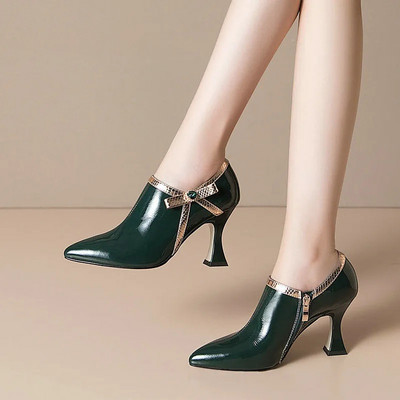 Cresfimix Botas Femininas Brand Botine scurte de toamnă din piele lacuită de înaltă calitate pentru toamnă și iarnă Cizme drăguțe pentru femei A799