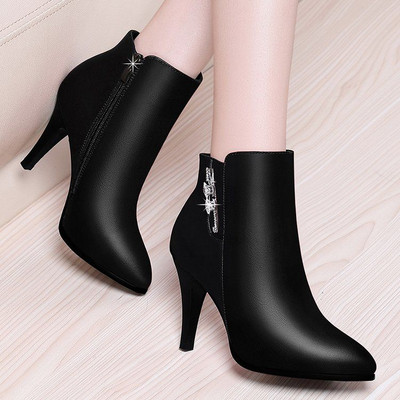 Cresfimix Botas Femininas Brand Botine scurte de toamnă din piele lacuită de înaltă calitate pentru toamnă și iarnă Cizme drăguțe pentru femei A799