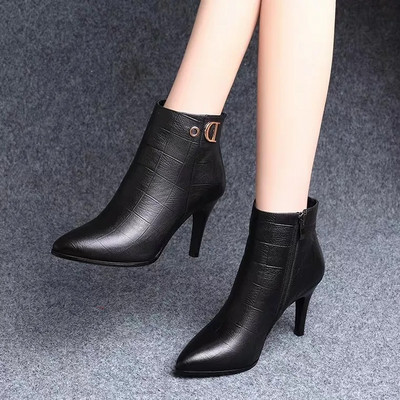 Cresfimix Botas Femininas Brand Botine scurte de toamnă din piele lacuită de înaltă calitate pentru toamnă și iarnă Cizme drăguțe pentru femei A799