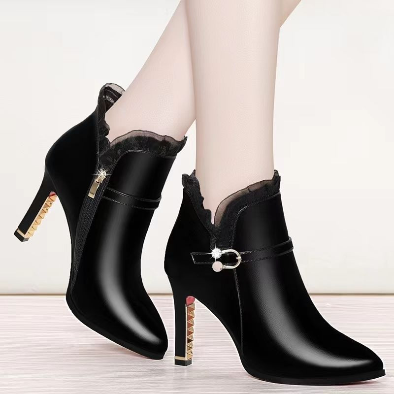 Cresfimix Botas Femininas Kvaliteetsed lakknahast sügislühikesed poolsaapad naiste sügiseks ja talveks Armsad saapad A799