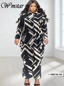 Wmstar Plus Size Two Piece Σετ Γυναικεία μακριά παντελόνια με φαρδύ πόδι Stretch Νέο σε φθινοπωρινή μόδα ασορτί κοστούμι Χονδρική Dropshipping