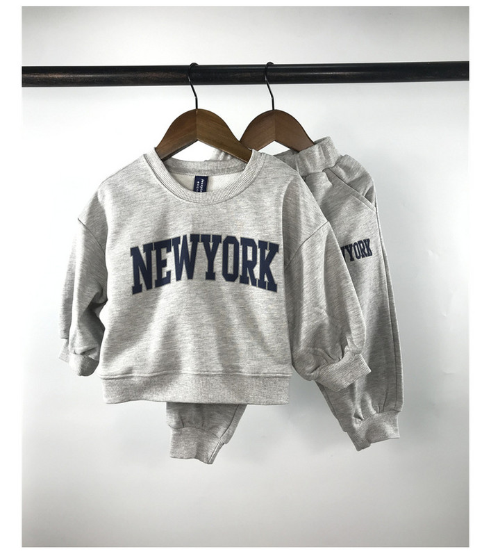 Kūdikių mergaičių berniukų palaidi treniruočių megztiniai + elastiniai sportinių kelnių rinkiniai vaikiški sportinio kostiumo vaikiški megztiniai kelnaičių bėgimo rinkinys 1–8 m.