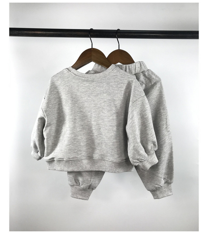 Kūdikių mergaičių berniukų palaidi treniruočių megztiniai + elastiniai sportinių kelnių rinkiniai vaikiški sportinio kostiumo vaikiški megztiniai kelnaičių bėgimo rinkinys 1–8 m.