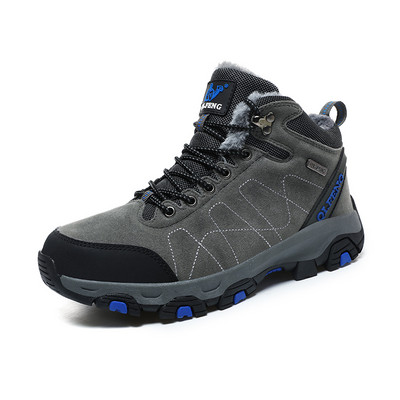 Ανδρικές χειμερινές μπότες χιονιού Αδιάβροχα αντιολισθητικά αθλητικά παπούτσια Ζεστές ανδρικές μπότες υπαίθριες ανδρικές μπότες πεζοπορίας Λαστιχένια παπούτσια εργασίας ανθεκτικά στη φθορά