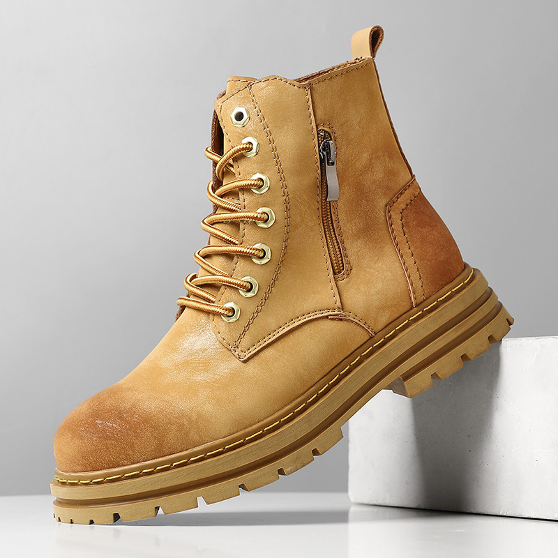 Uued Botas Meeste Nahkjalatsid Mood Mootorrattad Meeste Poolsaapad Meeste Saapad Meeste jalanõud Sõjaväelised kõrged talvepaelad Botas Hombre