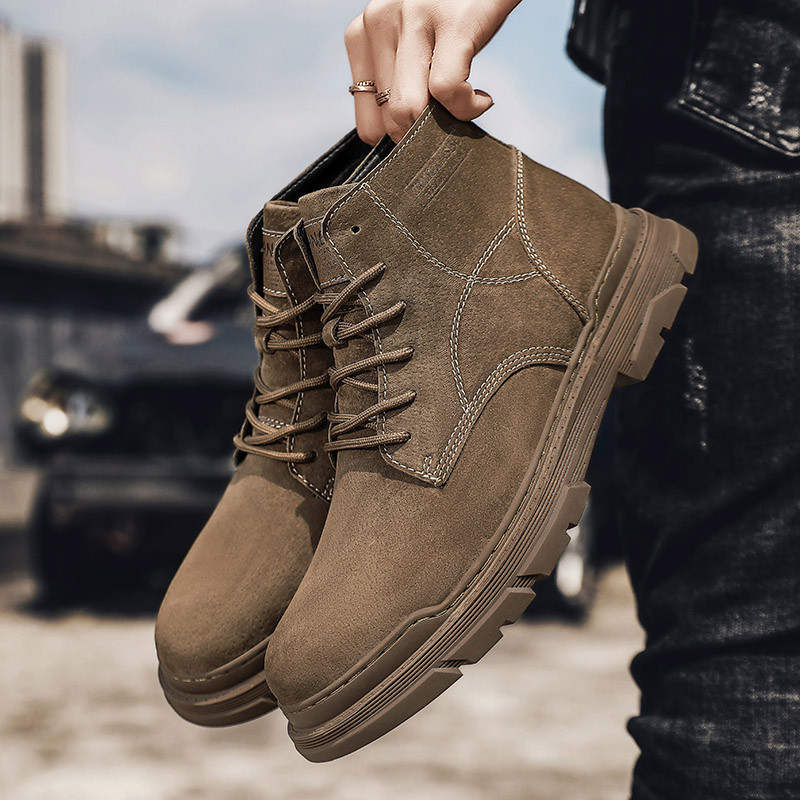 Cizme pentru bărbați de marcă Cizme tactice militare de luptă Cizme de drumeție în aer liber, toamnă, pantofi noi, ușoare, anti-alunecare, cizme de deșert pentru bărbați.