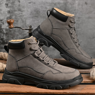 Meeste saapad 2023 Moedisainer Meeste poolsaapad Kvaliteetsest nahast vabaaja Martini saapad Meeste vabaõhusaapad suured tossud