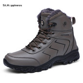 Νέα ανδρικά παπούτσια πεζοπορίας για εξωτερικούς χώρους Winter Pro-Mountain Προσθέστε γούνινες μπότες πεζοπορίας Walking Warm Training Trekking Υποδήματα Μεγάλο Μέγεθος 47