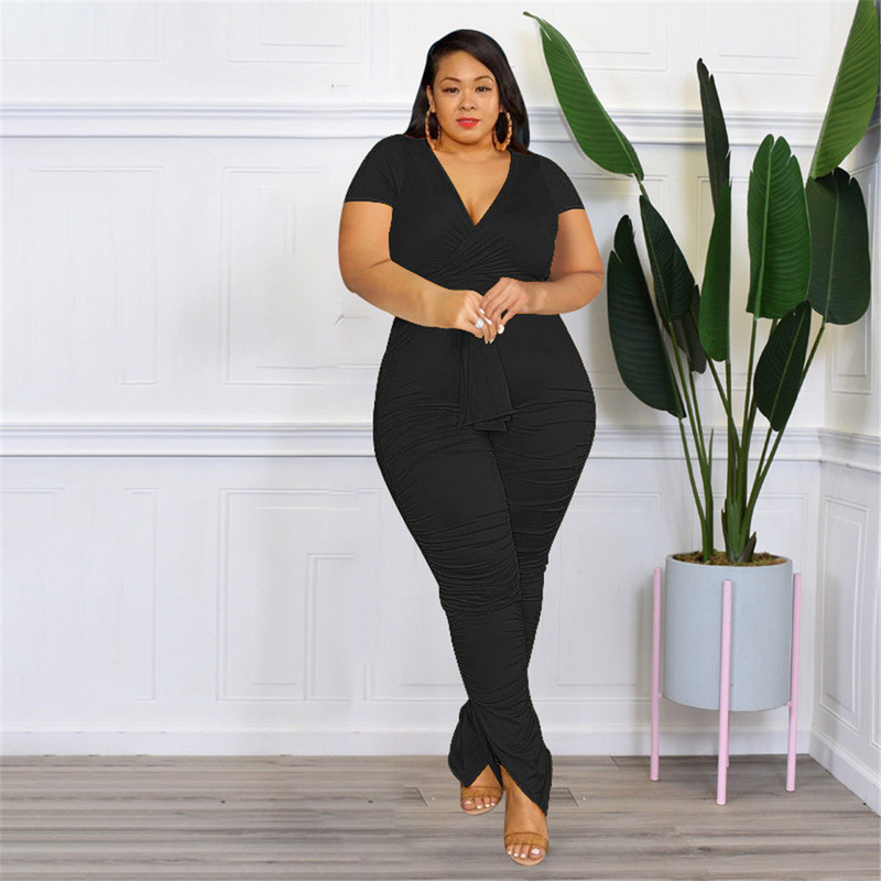 Plus Size Two Piece Outfits Γυναικεία Ρούχα Καλοκαιρινός Επίδεσμος Κορυφαίο στοιβαγμένο κολάν ασορτί σετ Νέα Ολόκληρα 3xl 4xl 5xl 6xl