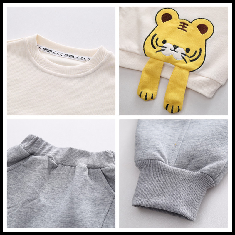 Βρεφικά αγόρια σετ ρούχων για κορίτσια 2022 Φθινόπωρο Παιδικά ρούχα Ρούχα Βρεφικά κινούμενα σχέδια Tiger T Μπλουζάκι Παντελόνι 2 τμχ Κοστούμι Παιδικά αθλητικά