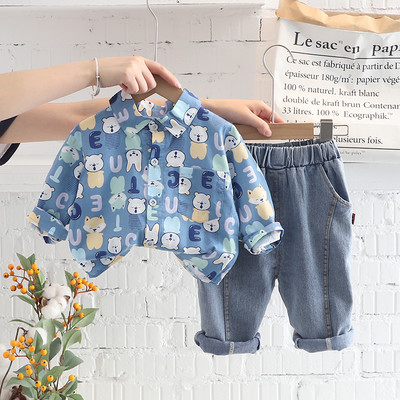 Beebipoiste rõivakomplektid 2022. aasta sügise rõivakomplektid, väikelapsed, lapsed, dressid, kostüümid, särk, teksad, 2 tk. ülikond, laste vabaajariided