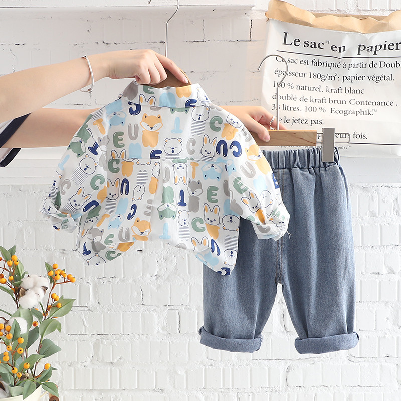 Beebipoiste rõivakomplektid 2022. aasta sügise rõivakomplektid, väikelapsed, lapsed, dressid, kostüümid, särk, teksad, 2 tk. ülikond, laste vabaajariided