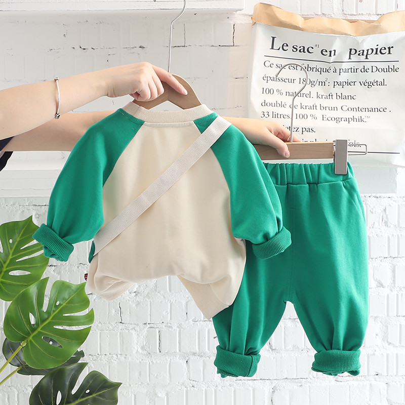 Φθινοπωρινά σετ παιδικών ρούχων για βρεφικά κορίτσια αγόρια Μακρυμάνικα ρούχα Βρεφικά μπλουζάκια Παντελόνια ρούχα Cartoon Bear Παιδικά αθλητικά ρούχα