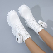 Νέες λευκές μπότες Χειμερινά Παπούτσια Γυναικεία Μπότες Ankel Μπότες Goth Παπούτσια Πλατφόρμα Μποτάκια Snow Booties Γυναικεία Μεγάλο Μέγεθος Warm Botas