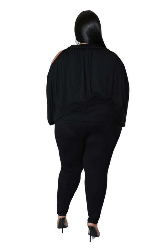 WSFEC XL-5XL Plus Size Two Piece Σετ Γυναικεία Ρούχα Καλοκαίρι 2023 Ολόσωμο κοντά μανίκια, χαλαρά κοστούμια παντελονιών, ασορτί σετ