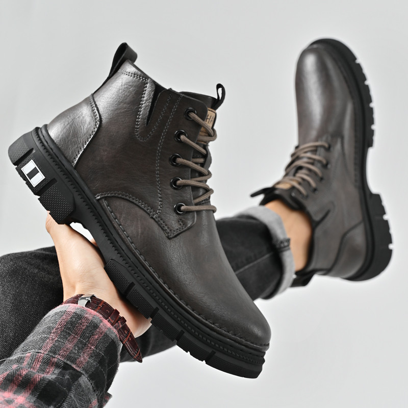 Uued meeste poolsaapad 2023, talve meeste Martini saapad välissaapad Luksusbrändid Klassikaline disain Kõrge ülaosaga meeste vabaajajalatsid, suur suurus