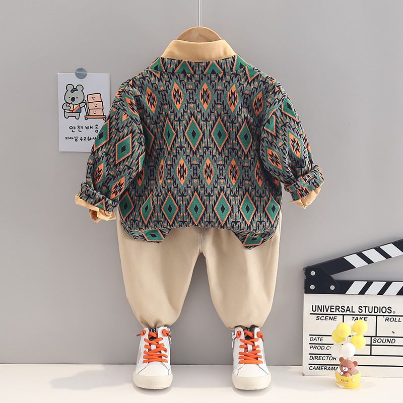 Φθινοπωρινά σετ παιδικών ρούχων για αγόρια Παλτό Πουκάμισο Παντελόνι 3 τεμαχίων Κοστούμι μωρό αθλητική φόρμα νήπιο Βρεφικά ρούχα Παιδικά casual ρούχα