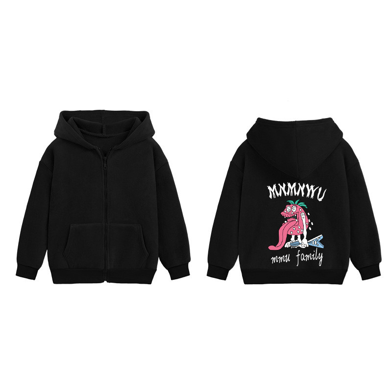 Talvised tüdrukute multifilmid, fliisvoodriga tõmblukuga dressipluus jakk Koolilapsed, soe dressipluus, lasteriietus, töömantel, topid 3–14 a.